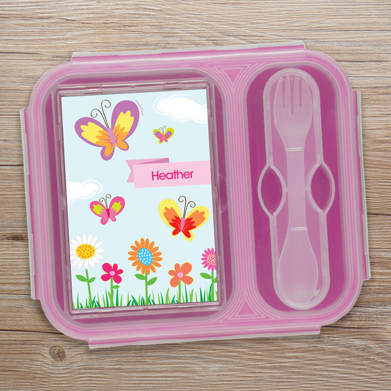 A Butterfly Field Collapsible Bento Box