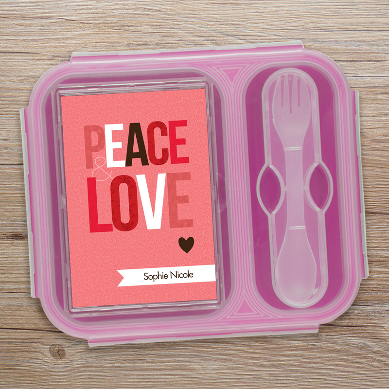 Peace & Love Collapsible Bento Box