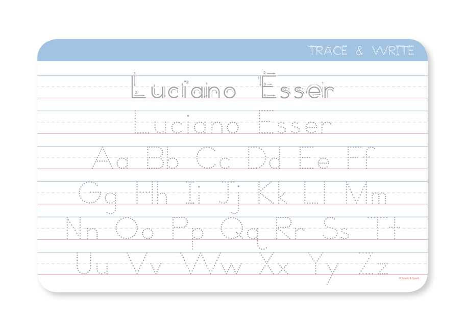 Penmanship Placemat for Boys
