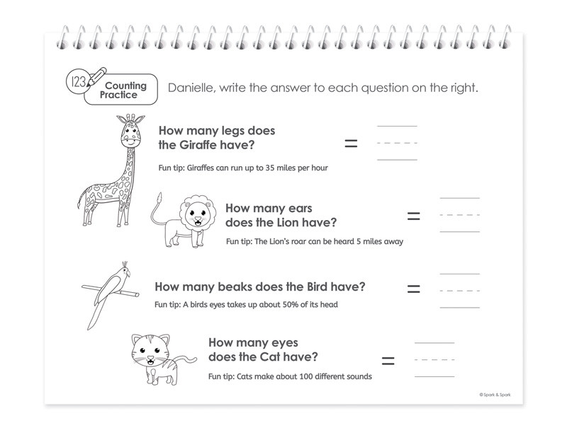 Math Practice Book For Girls