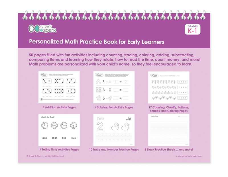 Math Practice Book For Girls