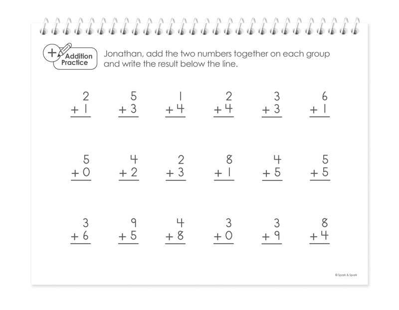 Math Practice Book For Boys