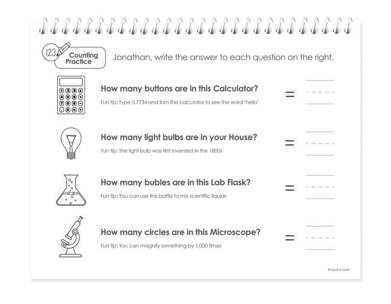 Math Practice Book For Boys