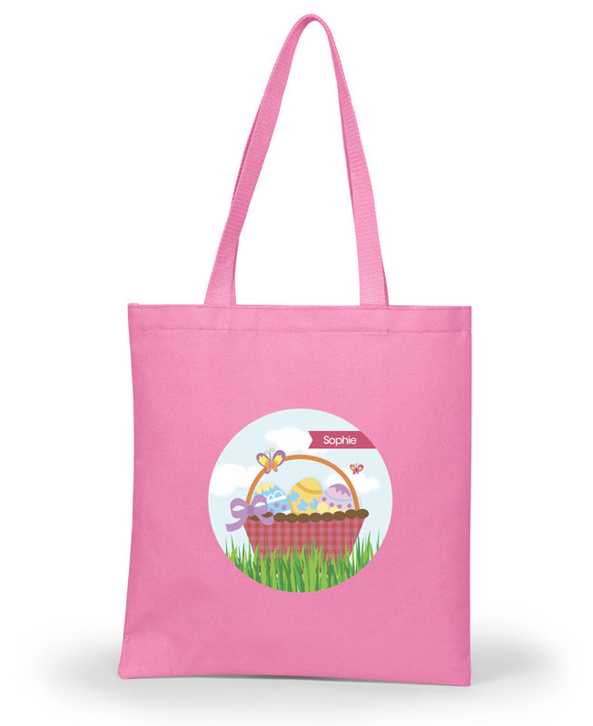 A Cute Pink Easter Basket Custom Easter Basket