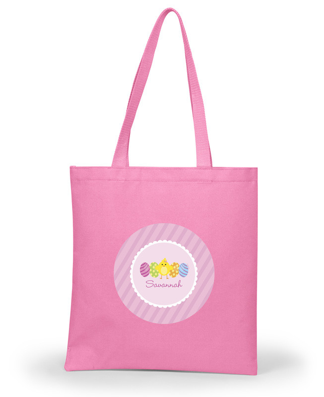 Easter Chick Pink Custom Easter Basket