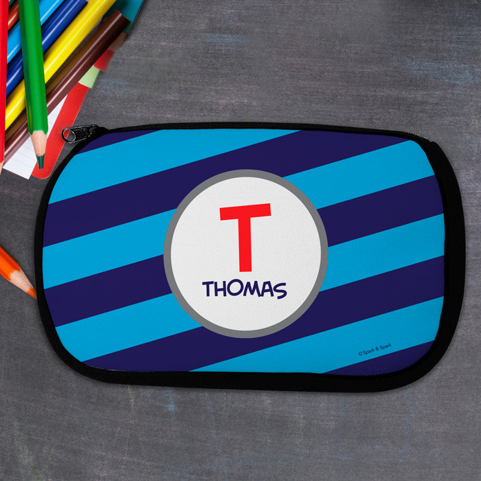Fun Initials - Blue Pencil Case