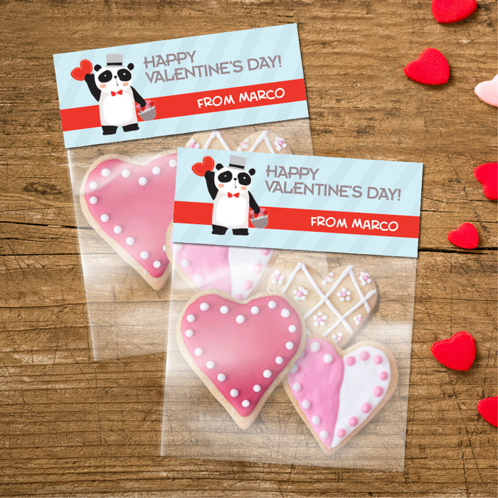 Panda And Hearts Treat Bags