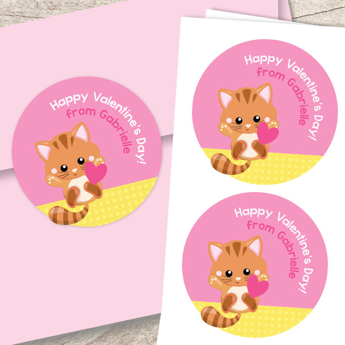 Cute Little Kitten Custom Stickers