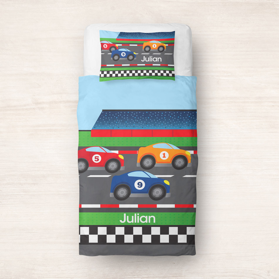 Race To Finish Duvet Cover