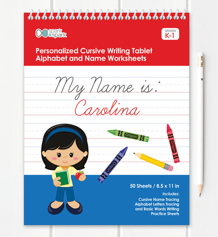 Vertical Cursive Writing Book For Girls