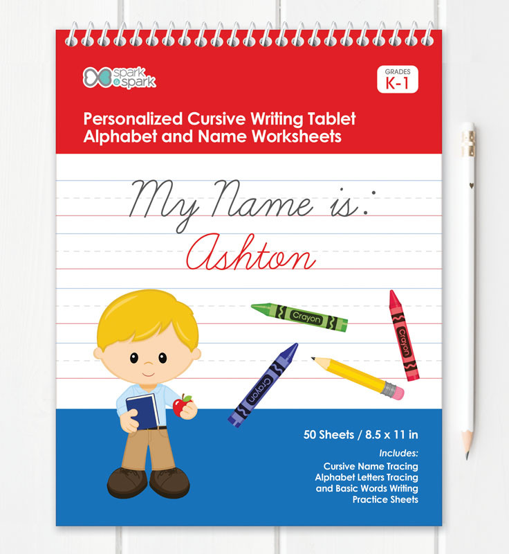 Vertical Cursive Writing Book For Boys