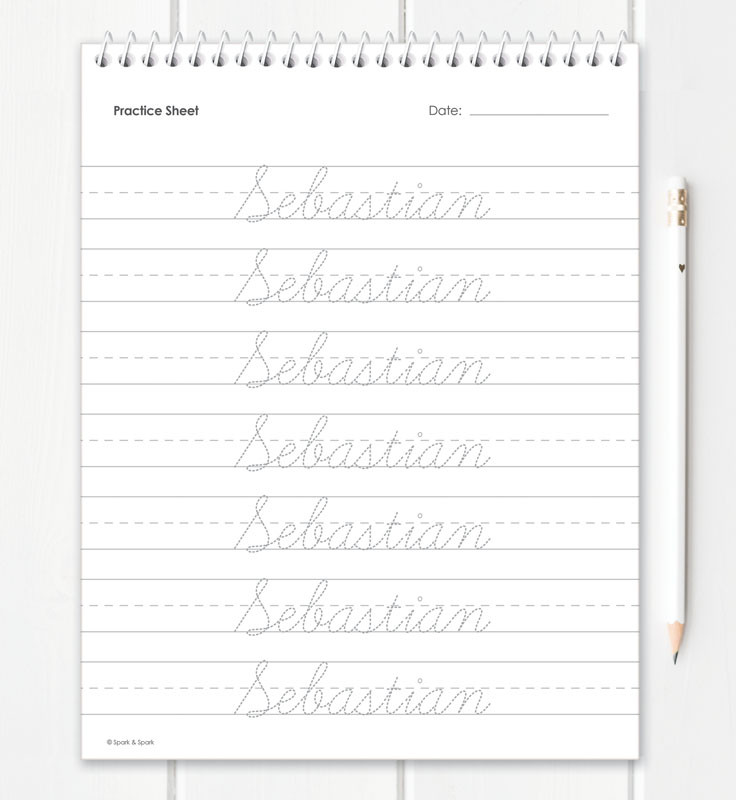 Vertical Cursive Writing Book For Boys