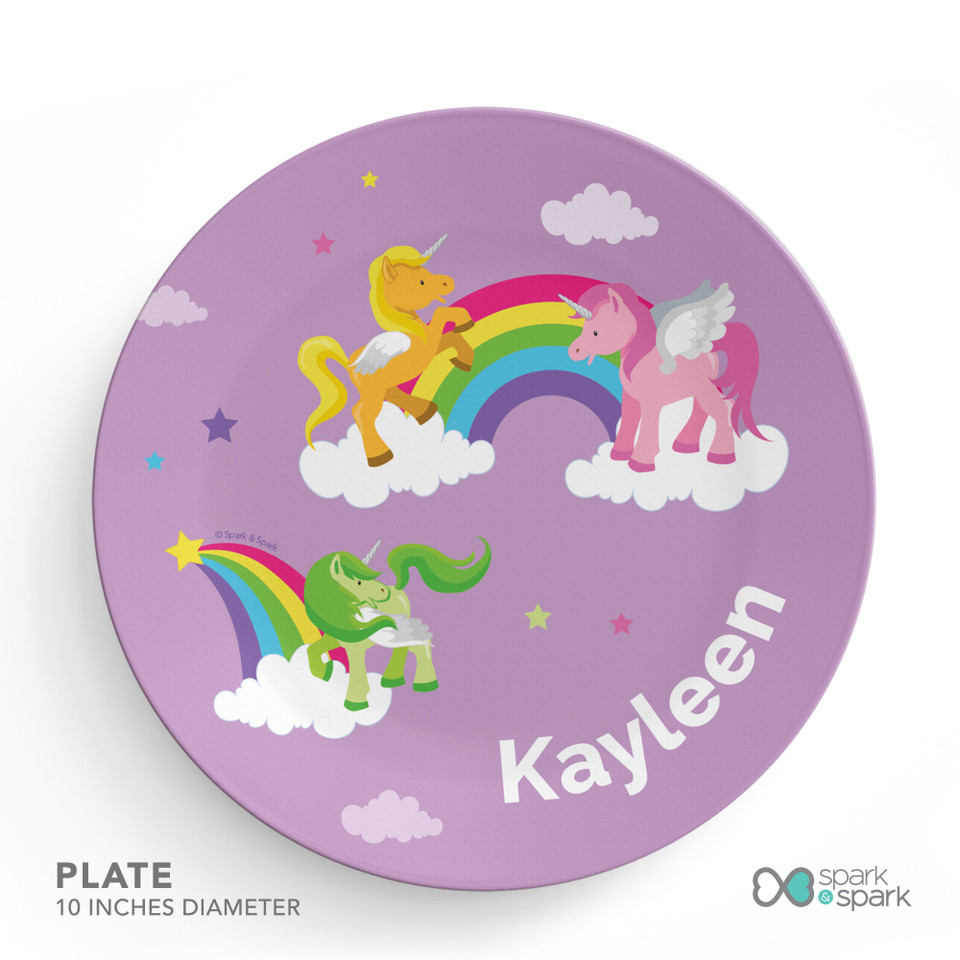 Sweet Unicorns Kids Plates