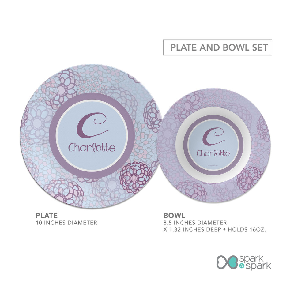 Flower Mosaic Kids Plates
