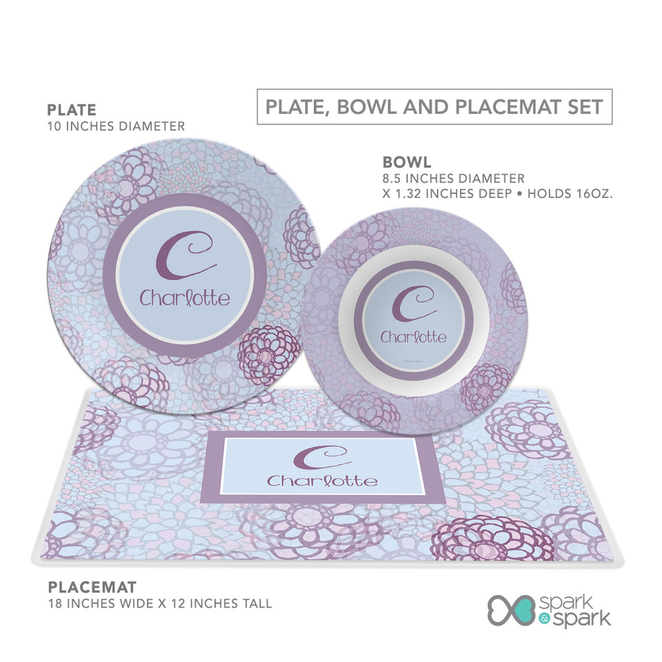 Flower Mosaic Kids Plates