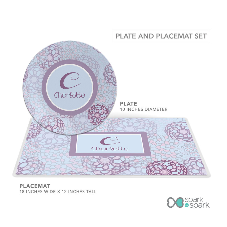 Flower Mosaic Kids Plates