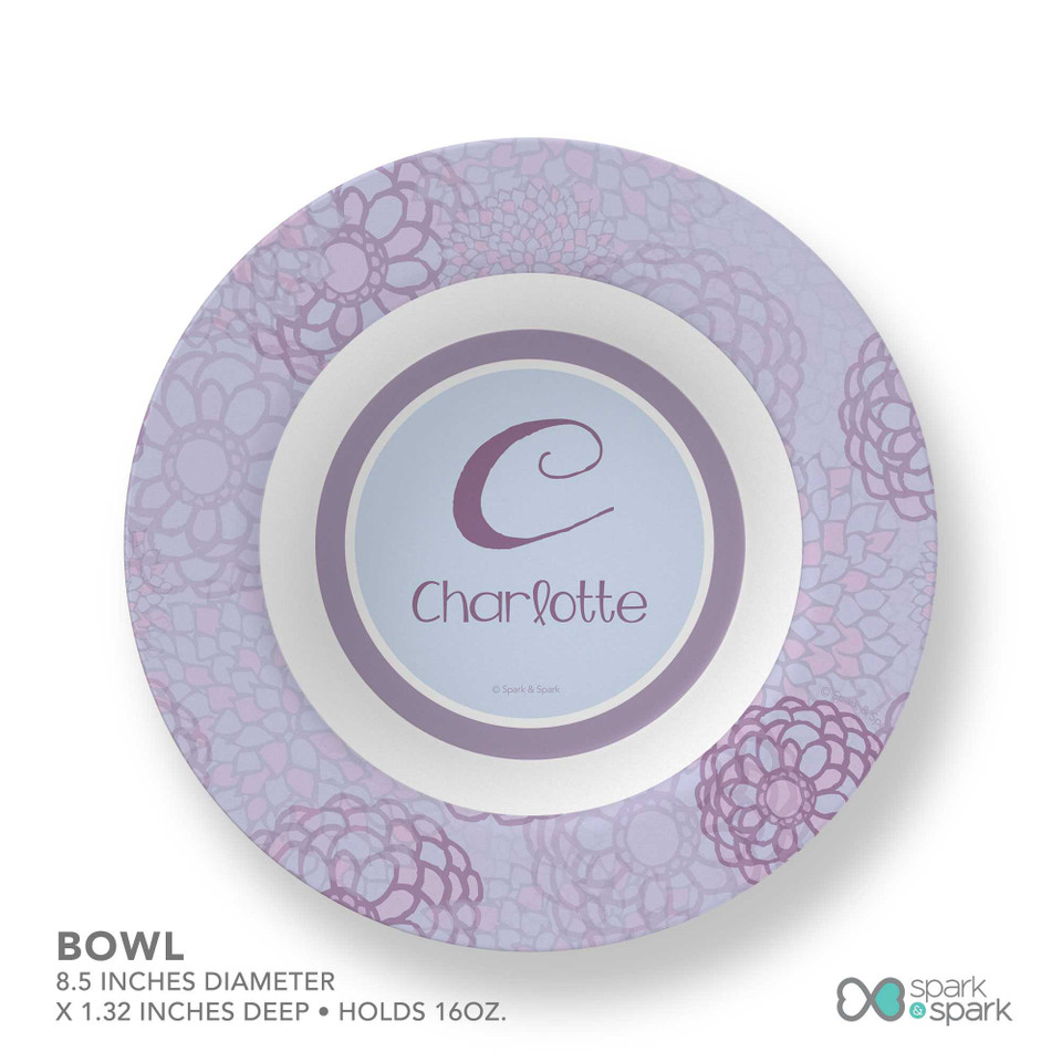 Flower Mosaic Custom Plate for Girls