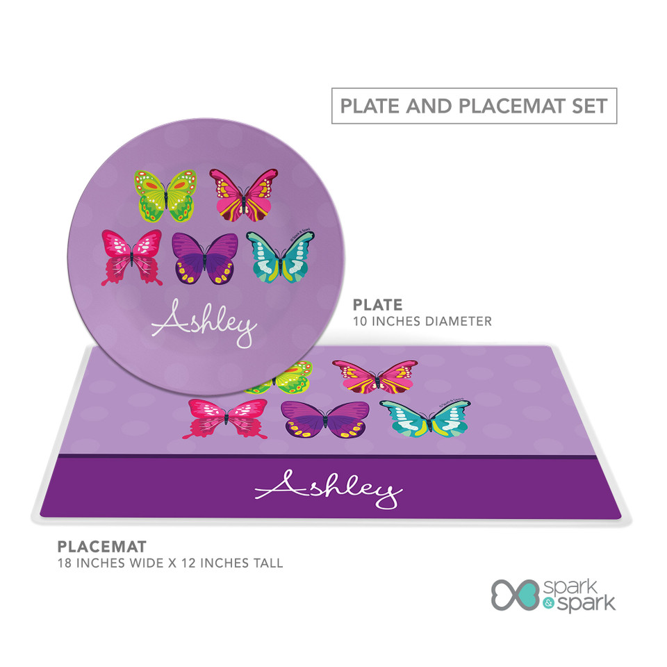 Bright Butterflies Kids Plates