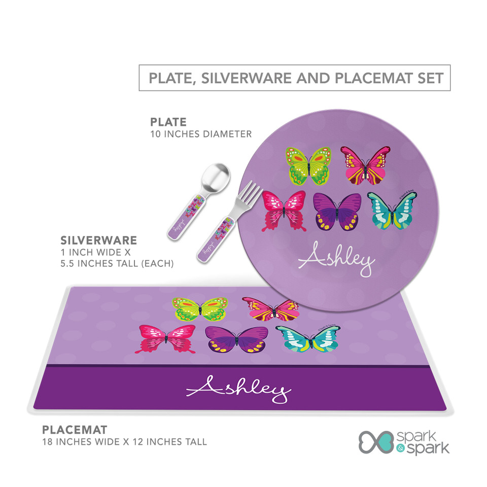 Bright Butterflies Kids Plates