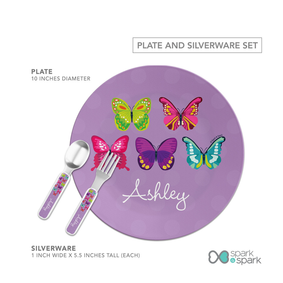 Bright Butterflies Kids Plates