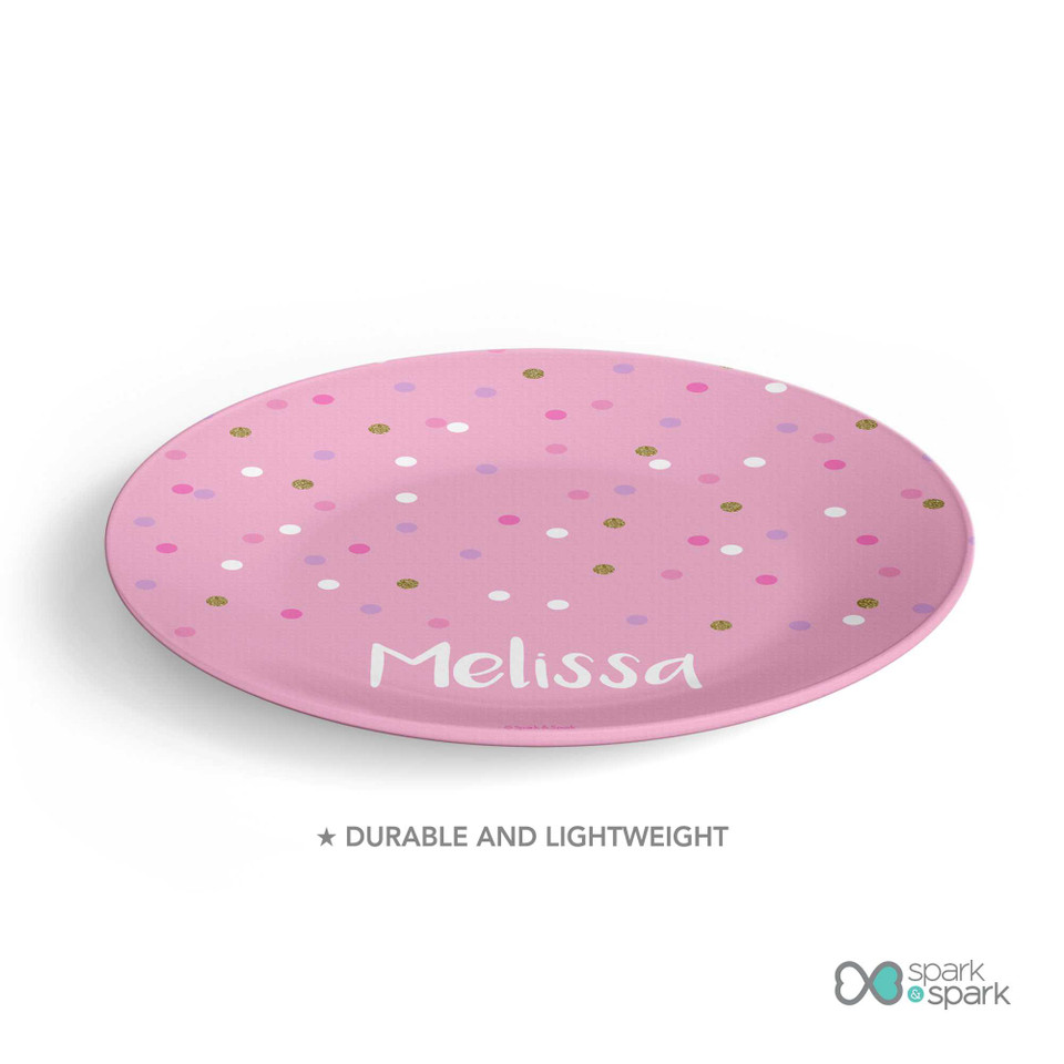 Sweet Glitter Dots Kids Plates