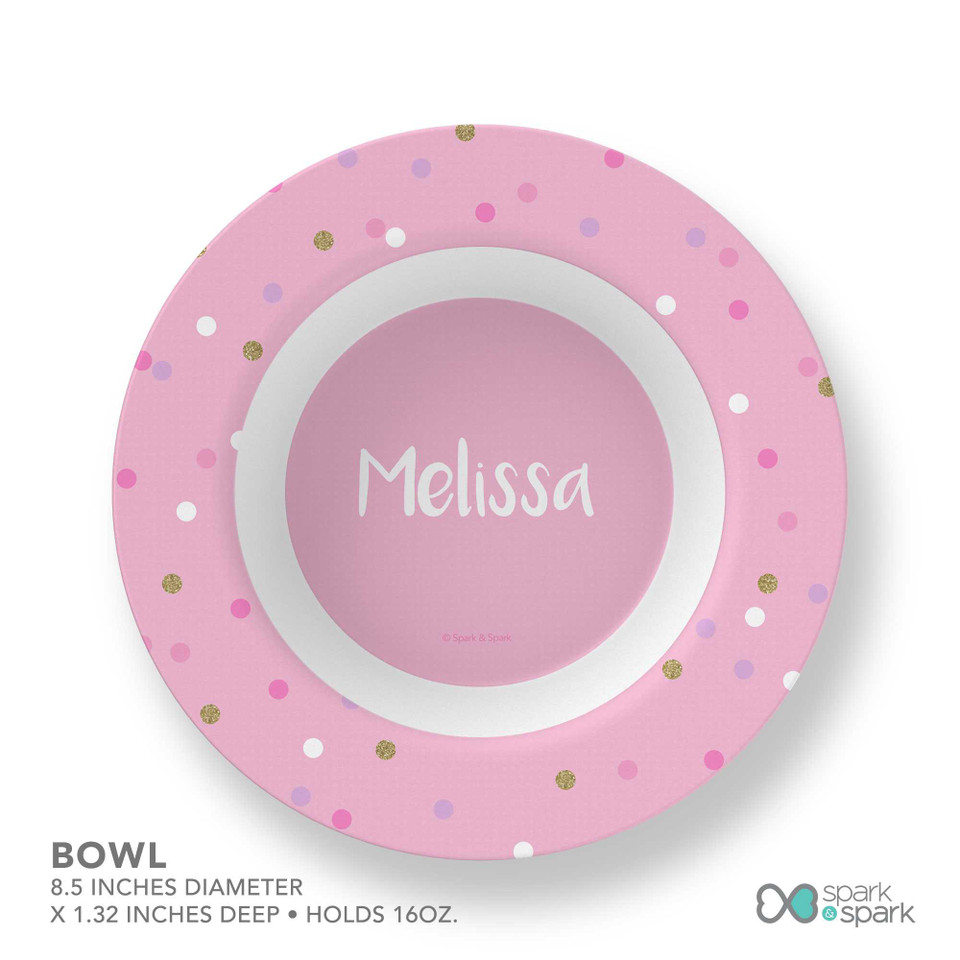 Sweet Glitter Dots Kids Plates