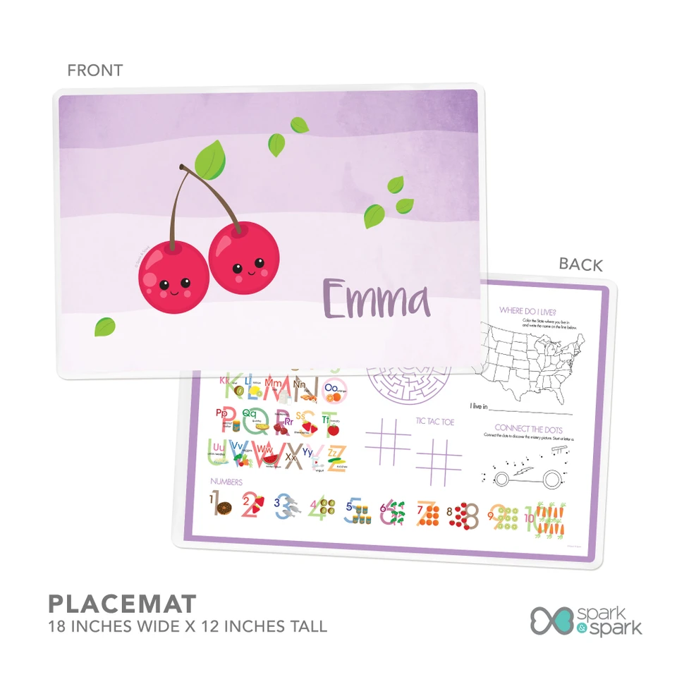 Yummy Cherries Kids Plates