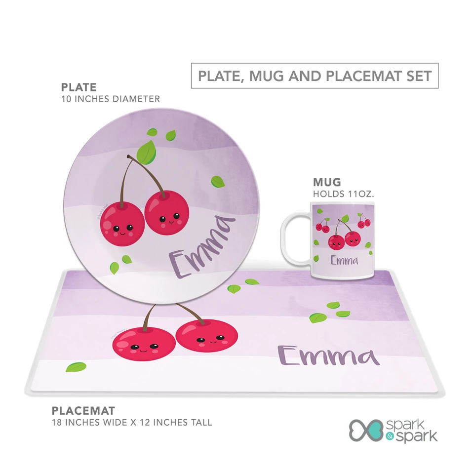 Yummy Cherries Kids Plates