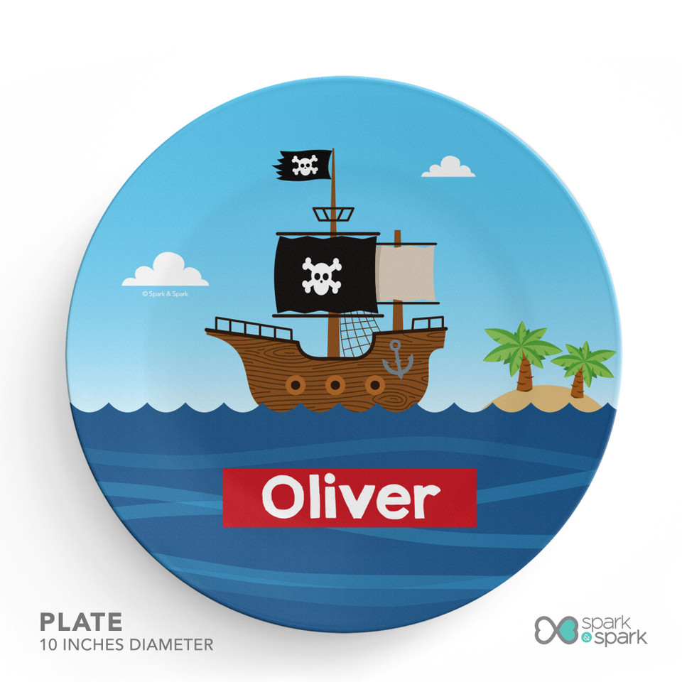 All Aboard Pirates Kids Plate