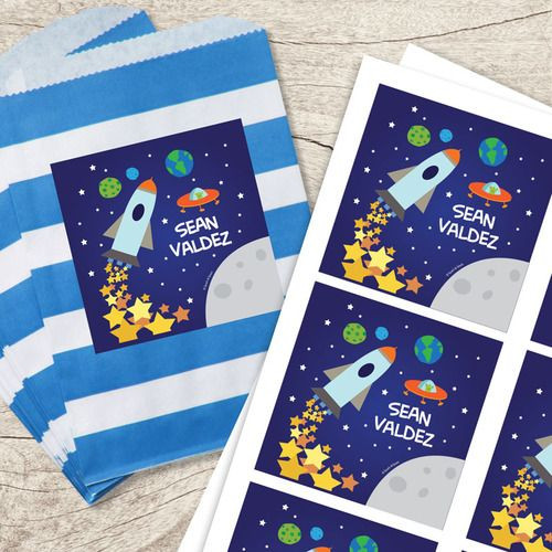 Rocket Launch Gift Label Set