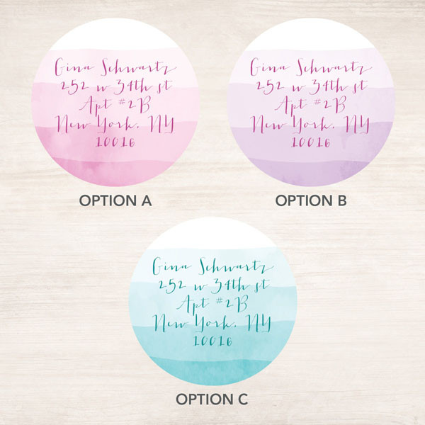 Watercolor Waves Label Set