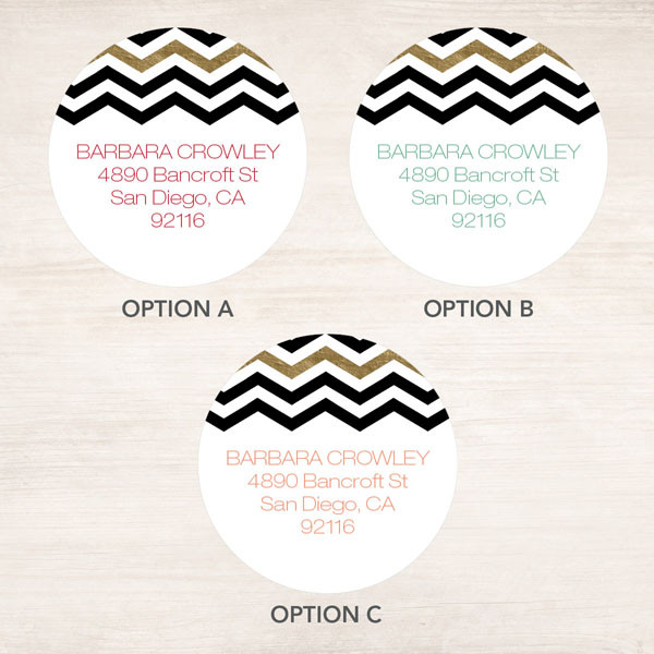 Black Chevron Label Set