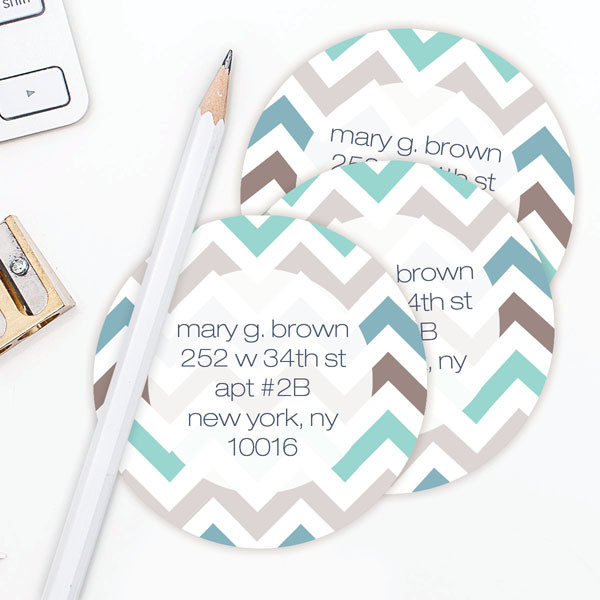 Colorful Chevrons Label Set