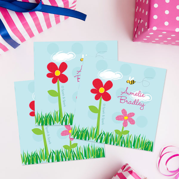 Spring Flowers Gift Label Set