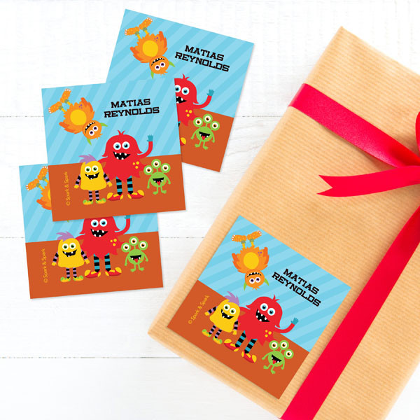 Monster Attack Gift Label Set