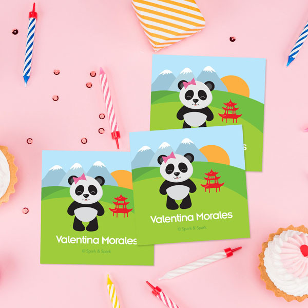 Sweet Panda Bear Gift Label Set