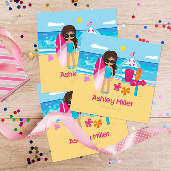Beach Girl Gift Label Set