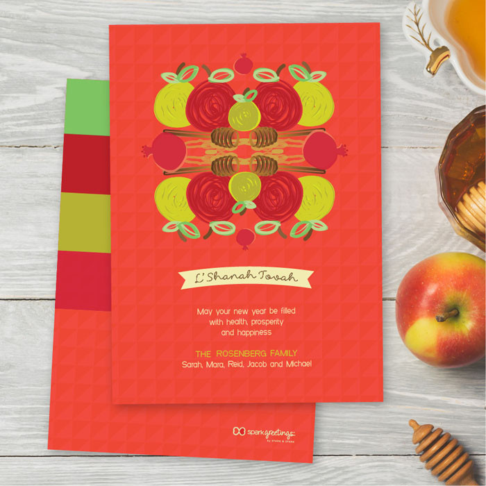 Personalized Rosh Hashanah Photo Cards | Modern Pomegranates