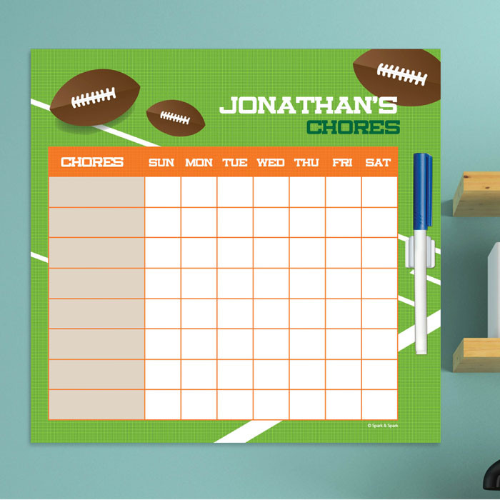Football Fan Toddler Chore Chart