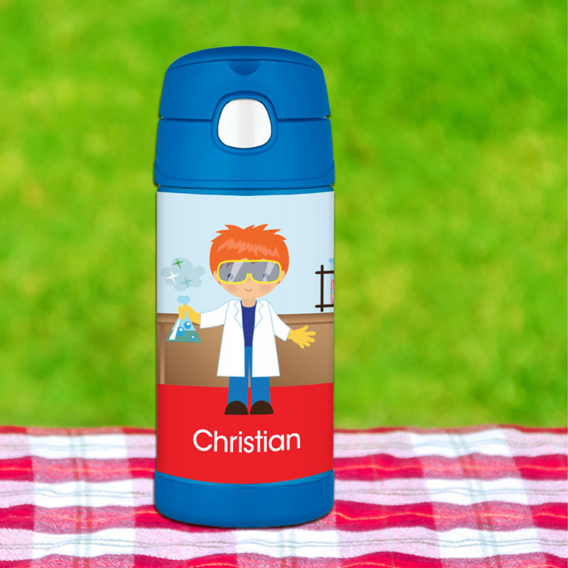 Cool Scientist Boy Thermos Bottle