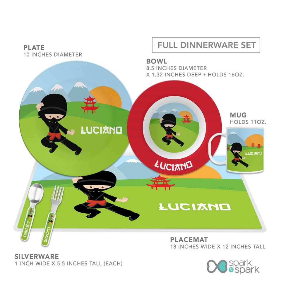 Cool Super Ninja Kids Plate