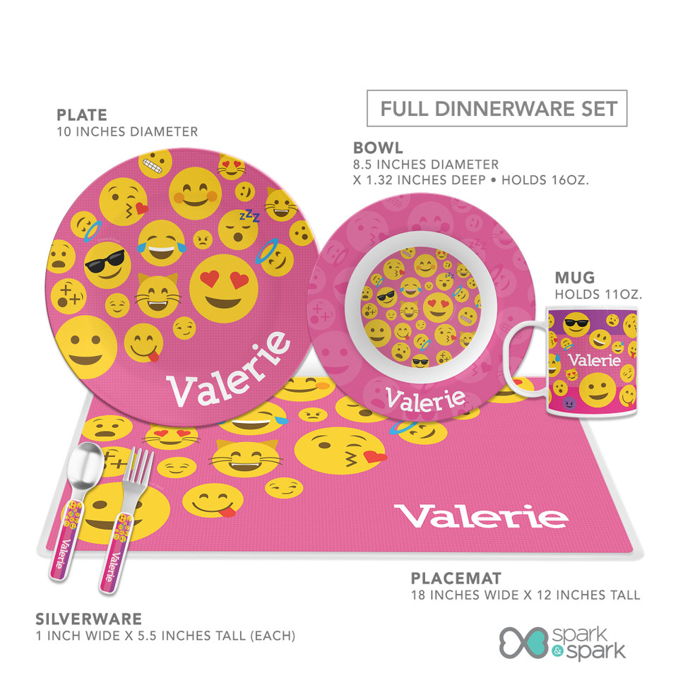 Girl Emojis Kids Plates