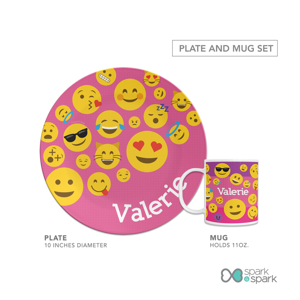 Girl Emojis Kids Plates