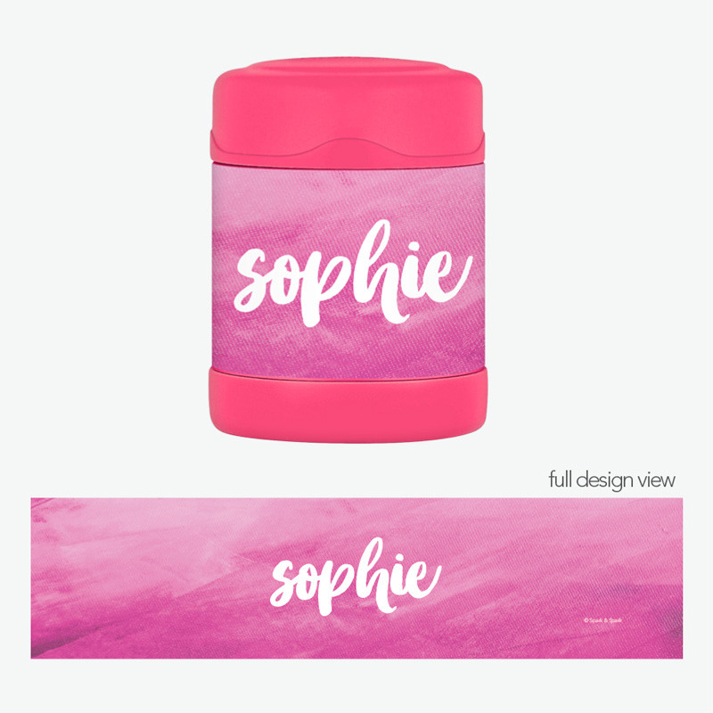 Bold Colorful Name Thermos Food Jar
