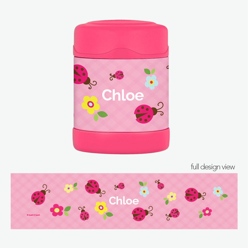 Three Lady Bugs Thermos Food Jar