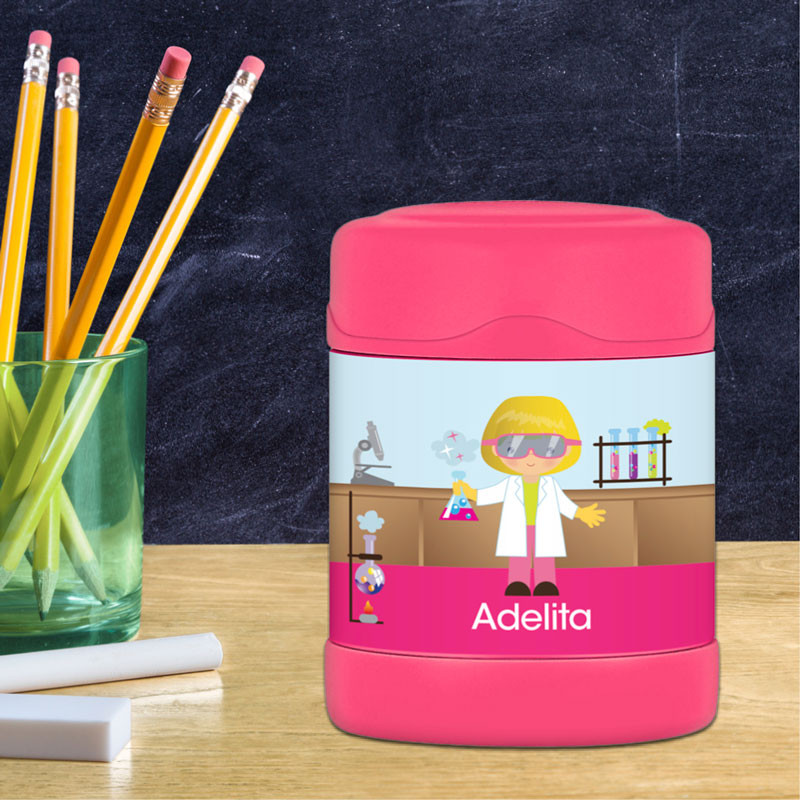 Cute Scientist Girl Thermos Food Jar