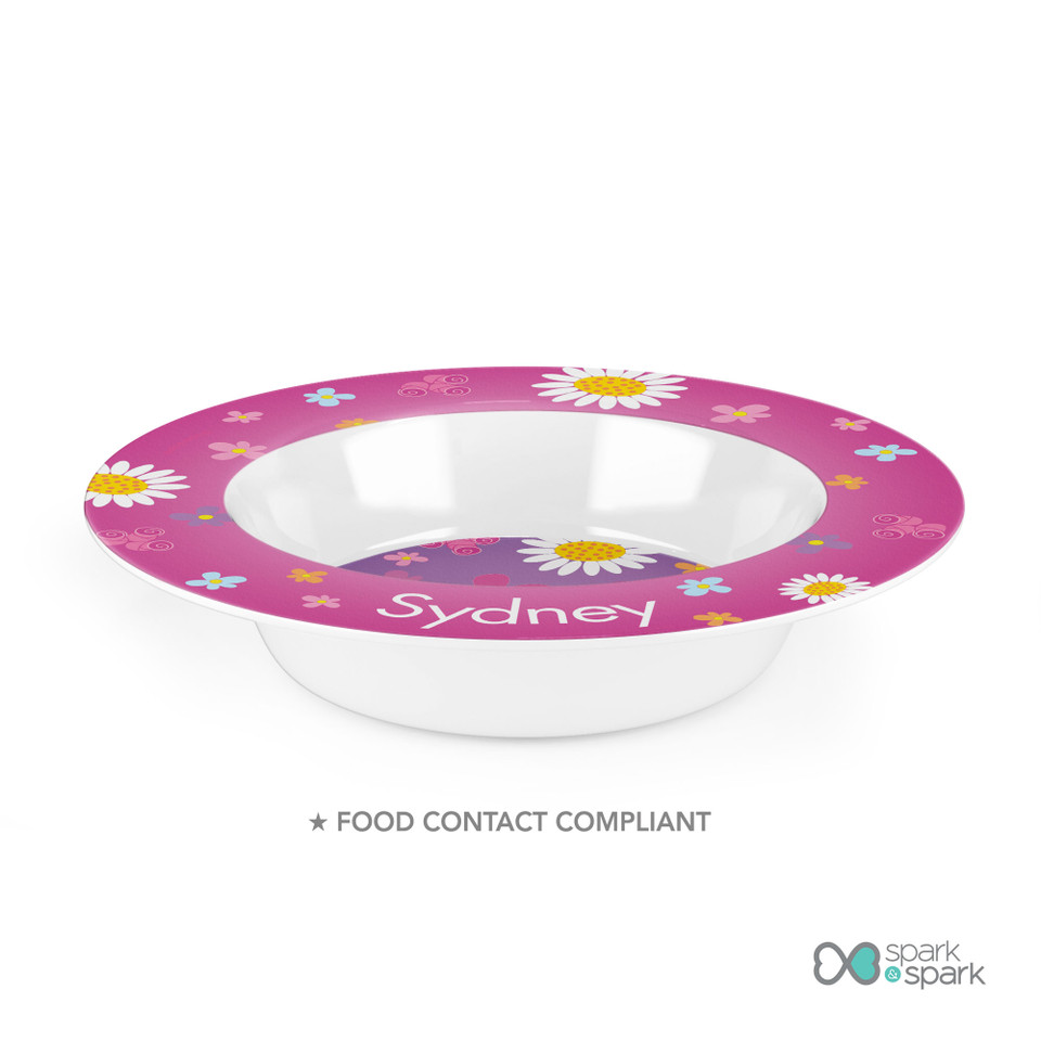 Field Of Flowers Purple Kids Bowl