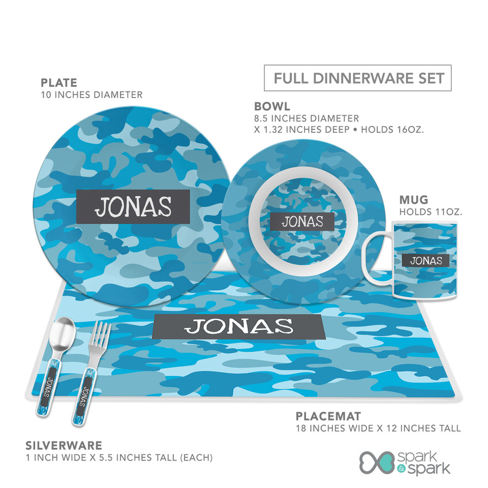 Blue Camouflage Kids Bowl