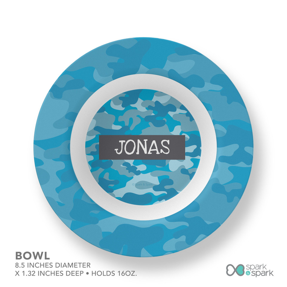 Blue Camouflage Kids Bowl