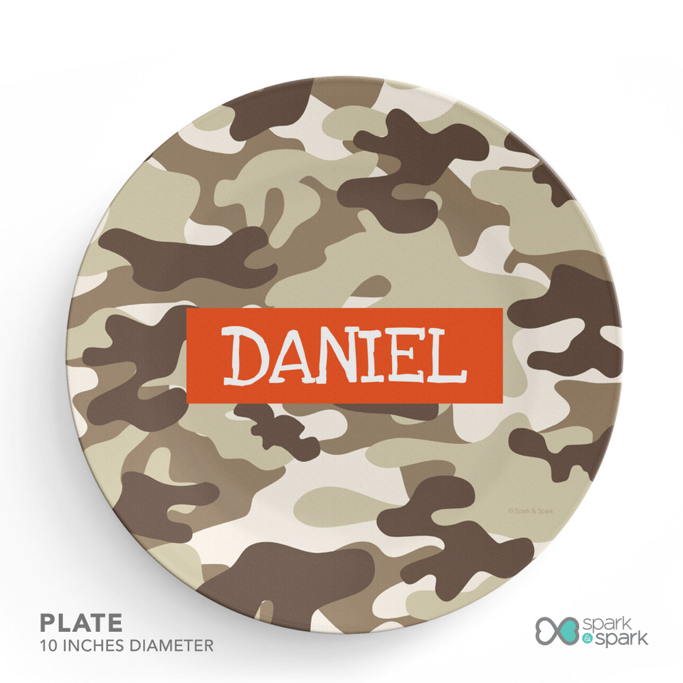 Brown Camouflage Kids Bowl